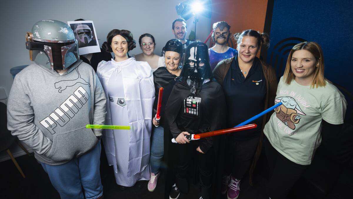 Wagga Indie School students decked out in Star Wars attire to celebrate May the fourth. Picture by Ash Smith
