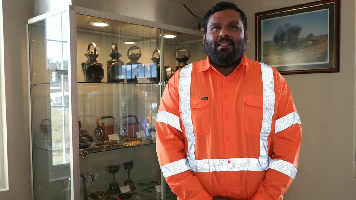 Wagga worker Lawrence Button was one of 18 to receive his ticket into the rail industry on Tuedsay. Picture by Tom Dennis