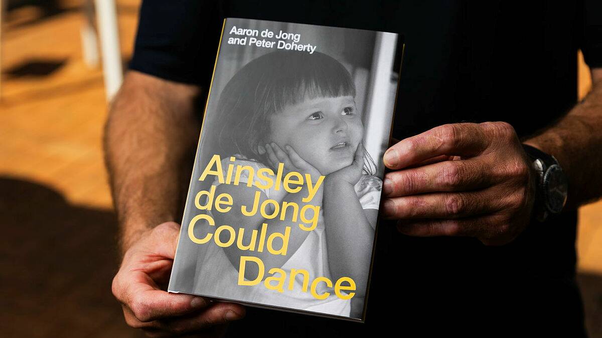 The book explores Aaron de Jong's struggle with the passing of his daughter Ainsley nine years ago. File picture