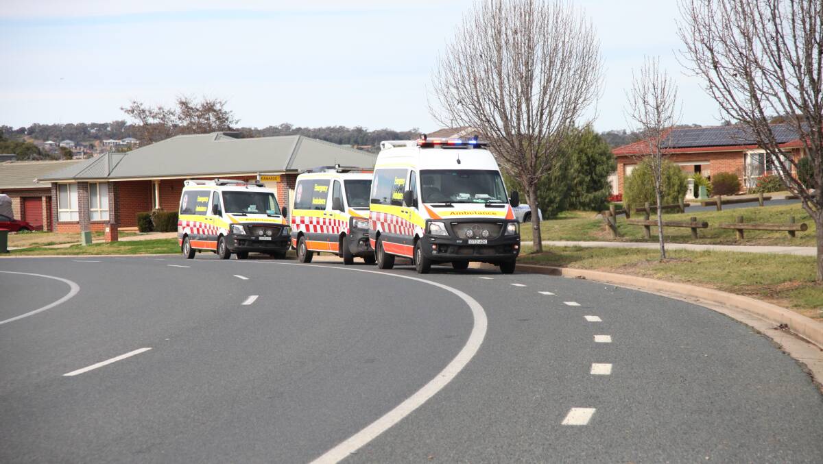 Emergency services on Yentoo Drive after a single-vehicle crash on Wednesday. Picture: Andrew Mangelsdorf
