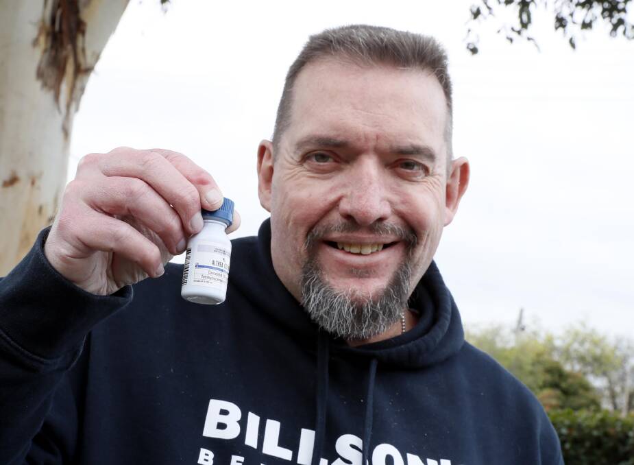Wagga army veteran David Farrell believes CBD oil was the 'miracle' that saved his life. Picture by Les Smith.