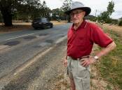 Estella resident Bruce Durham is concerned about the state of Boorooma Street and the temporary upgrades that have been undertaken. Picture by Ash Smith