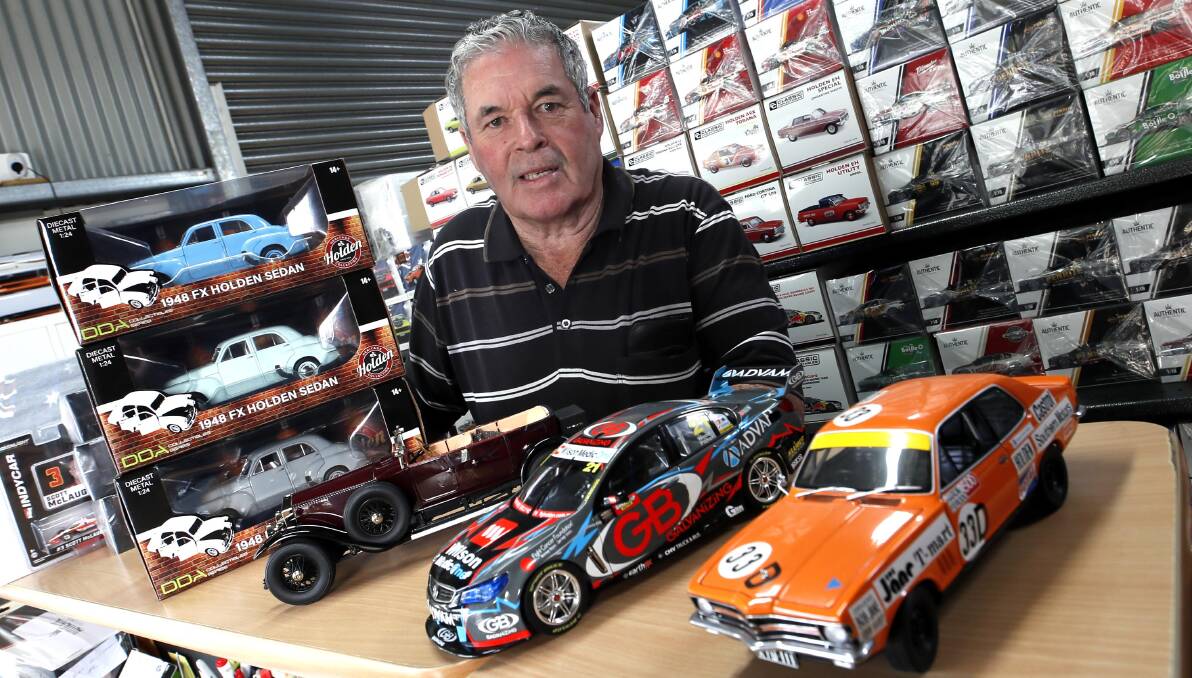 ONLINE SALES ZOOM: Riverina Model Cars Plus shop owner Bruce Heydon. Picture: Les Smith.