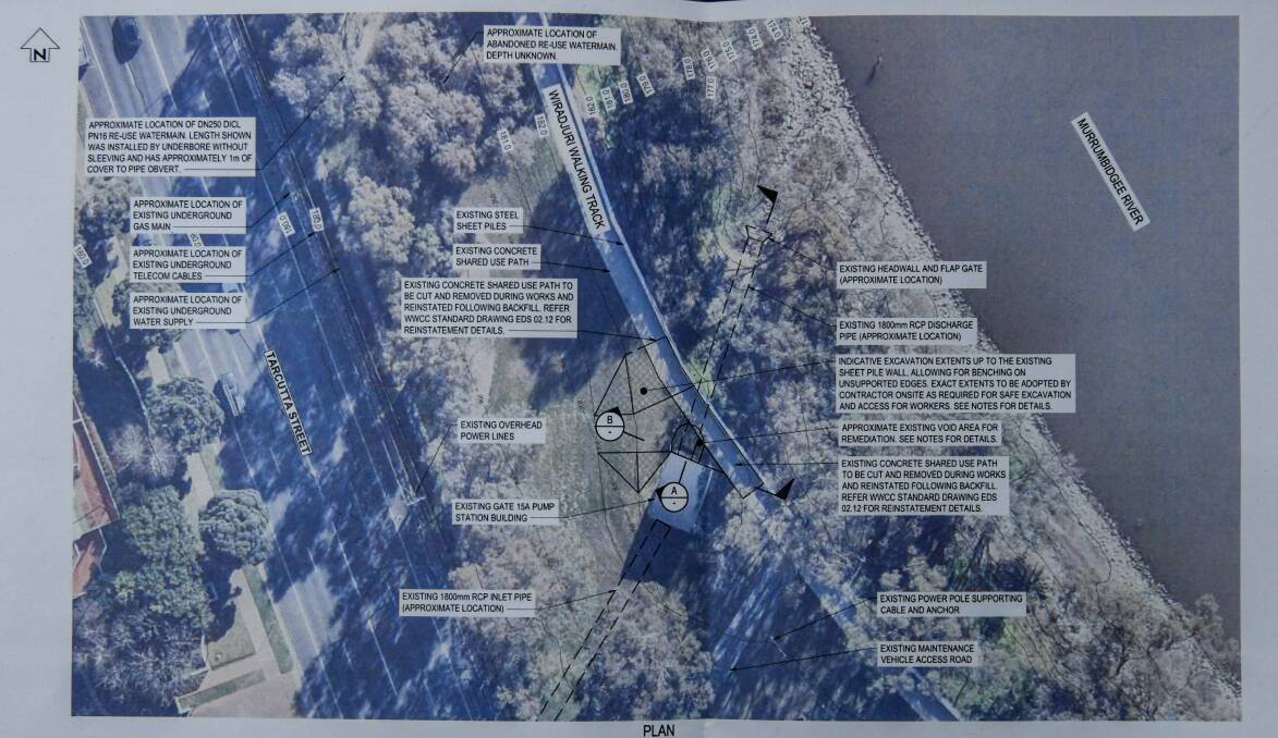 Plans of the site detail where the damage is and how to fix it. Picture contributed