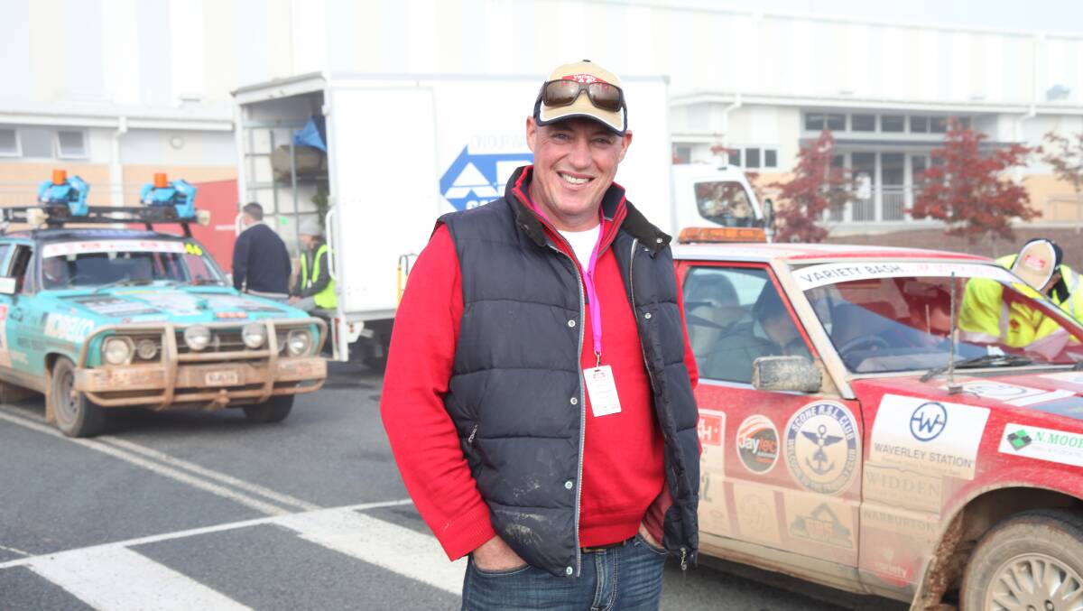 RETURN VISIT: Former Wagga farmer Cameron "Woody" Wood was back in town as the NSW Variety Bash car passed through Wagga this week. Picture: Andrew Mangelsdorf