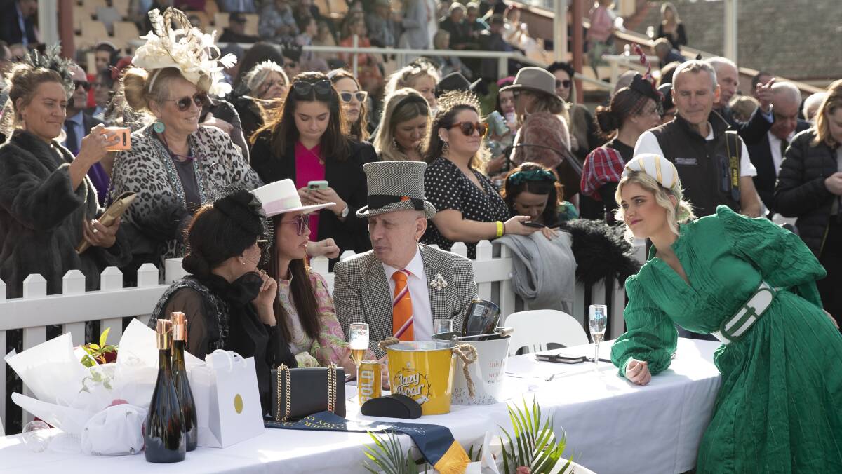 Fashions on the Field 'Lady of the Day' entrants in the 2022 Wagga Gold Cup at the Murrumbidgee Turf Club. Photo by Madeline Begley