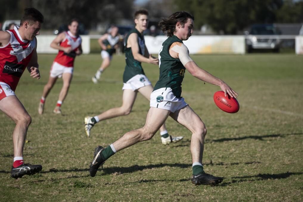 SIDELINED: Coolamon's Nick Buchanan will miss the Hoppers next three matches after being found guilty of rough conduct. Picture: Madeline Begley