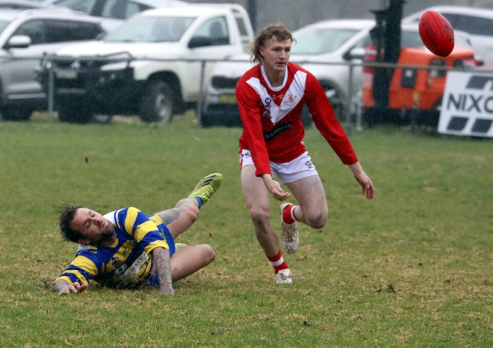 SIDELINED: Collingullie's Harry Radley will miss this weekend's game with Leeton. Picture: Les Smith
