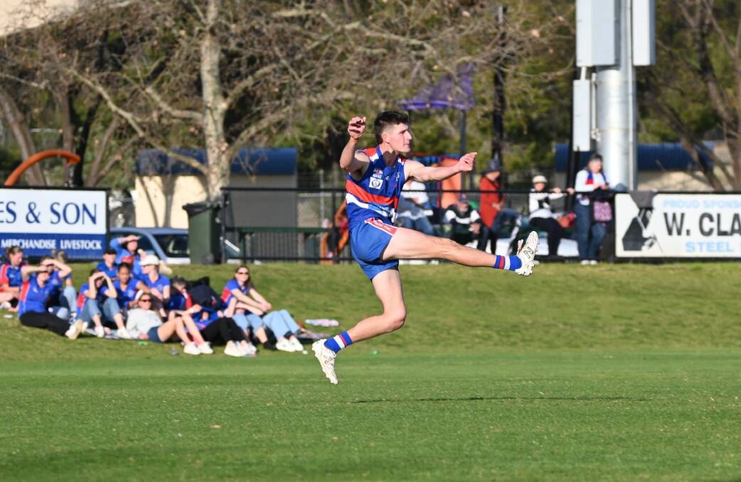 Darcy Irvine left the field early in the preliminary final and is unlikely to play in the Riverina League grand final on Saturday. Picture from Turvey Park Football Club