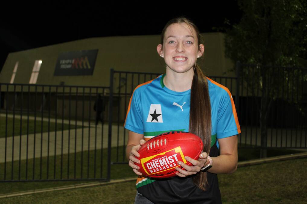 Narrandera's Tamika Rourke is one of 44 players selected to play in the AFLW Futures match on Saturday. Picture by Jimmy Meiklejohn
