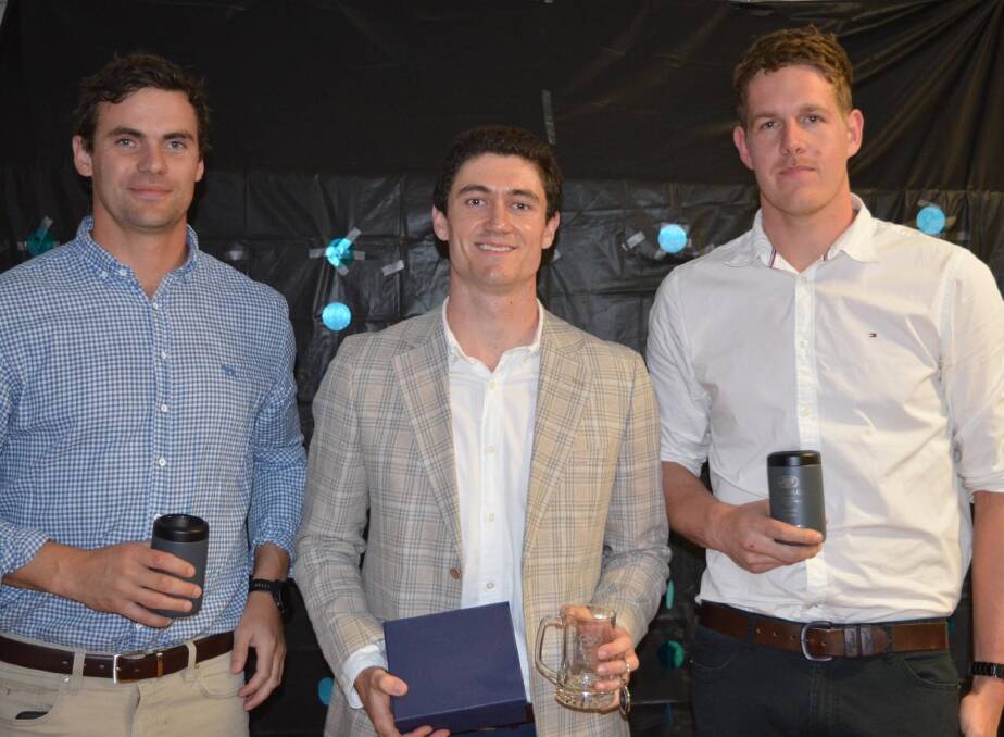 Jeromy Lucas (middle) took out Nothern Jets' best and fairest count while Matt Wallis and Lachie Jones finished equal runners-up. Picture from Northern Jets