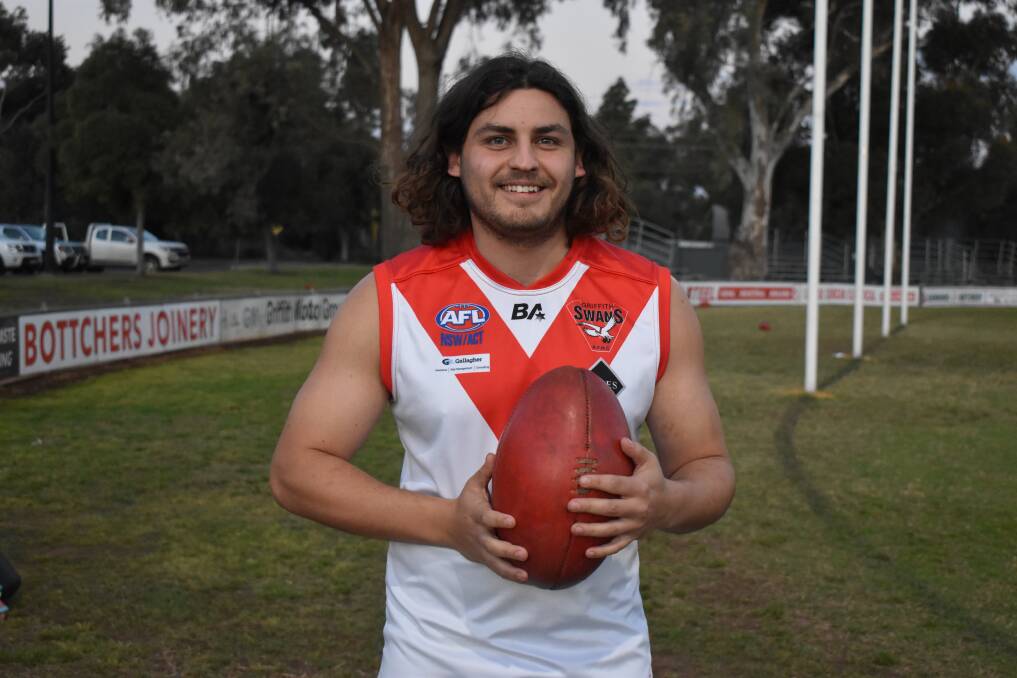 Griffith defender Sam Foley is excited to be playing in his first senior grand final this weekend against Turvey Park. Picture by Liam Warren