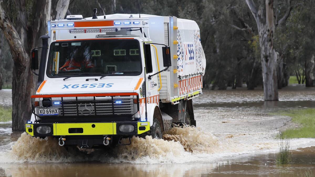 NSW SES responded to calls of a man stuck in flood waters near Narrandera in the early hours of Monday. File picture