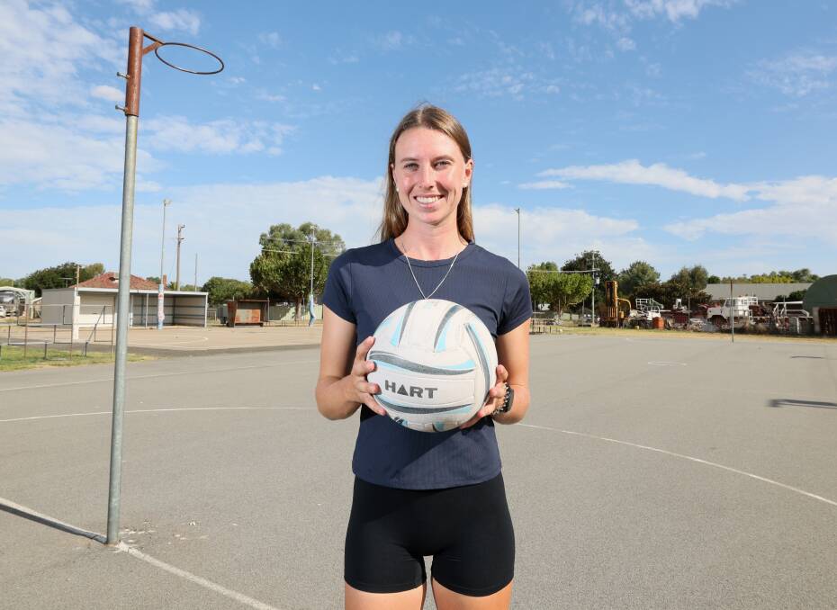 New North Wagga netball recruit Jasmine Confliffe at McPherson Oval netball courts. Picture by Les Smit
