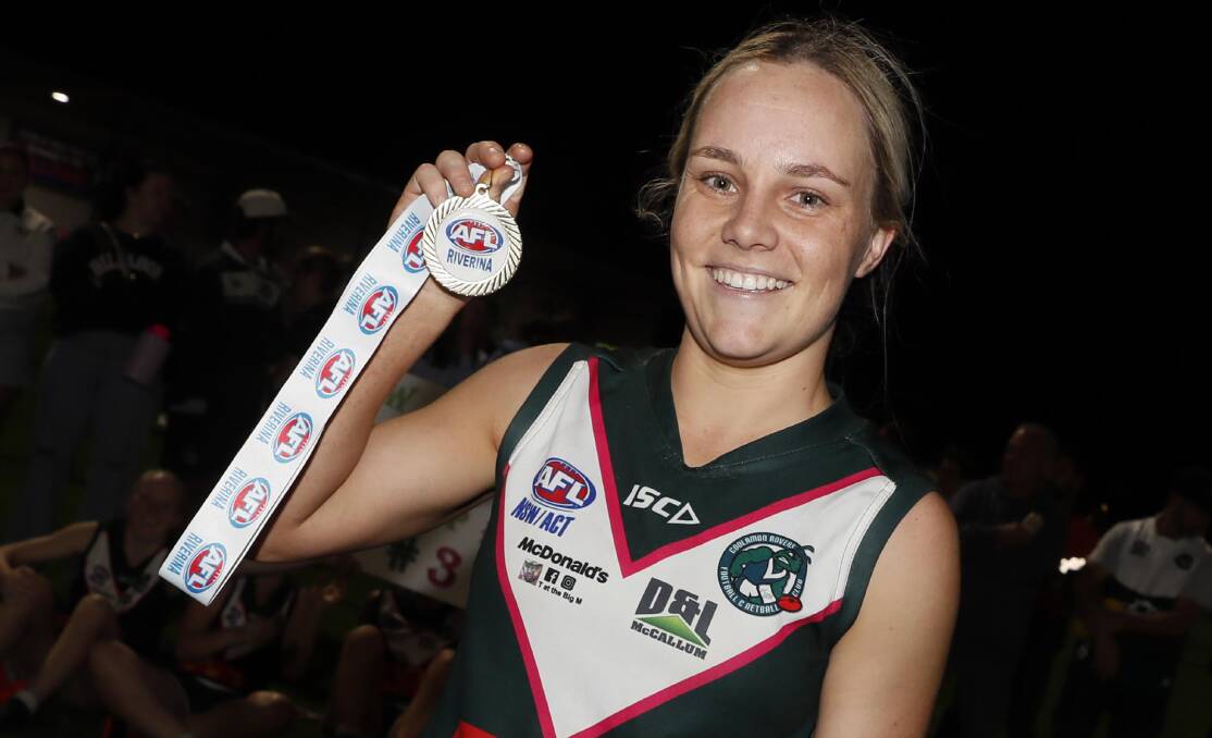 Sophie Gaynor was voted best on ground for an outstanding midfield performance at the Southern NSW Women's League grand final at Maher Oval on Thursday. Picture by Les Smith
