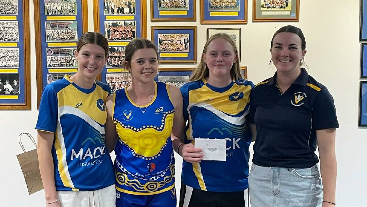 Milly Smith, Imogen Bloomfield, Sophie Little and Piper DeMamiel were recognised post game for their efforts in Narrandera's win over East Wagga-Kooringal. Picture supplied