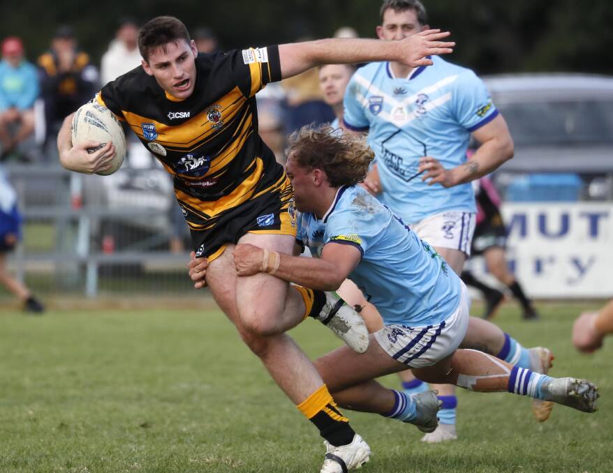Royce Tout in action for Gundagai against Tumut, he has been selected for the first time in a NSW Country team.