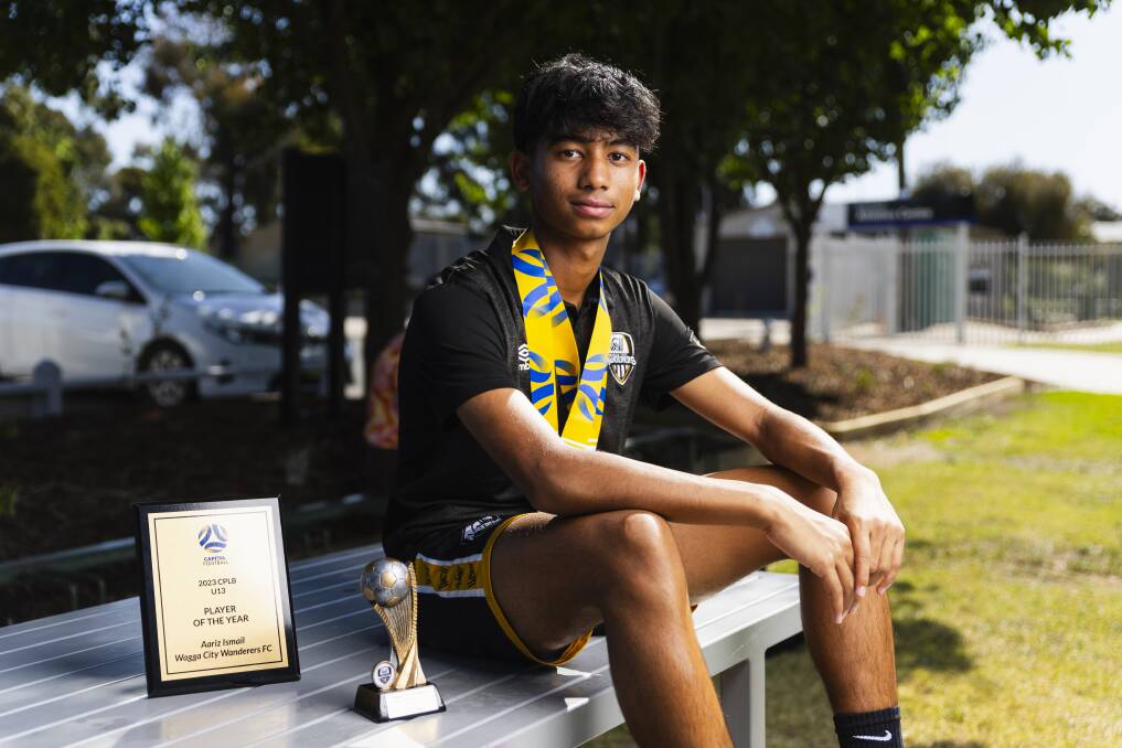 Wanderers' Aariz Ismail was voted player of the year in the Capital Premier League under 13s competition. Picture by Ash Smith.