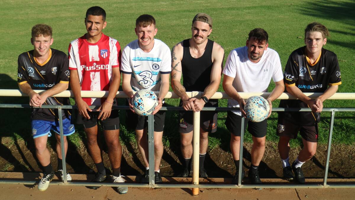 Ashton Bourke, Naser Somqy, Killian Ronan, Lochlann Bracken, Christopher Kavanagh, and Max Prest have been testing themselves at Wagga City Wanderers training this summer.
