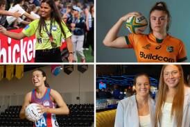 Riverina athletes Jada Whyman, Piper Duck, Grace Whyte, Rachael Pearson, and Grace Kemp. Pictures supplied by: Sydney FC, Ruby Australia, NSW Swifts, Andrew Pearson