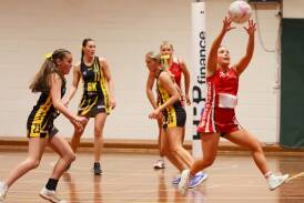 Griffith's Tahlia Quinn takes a pass on the run during their win over Wagga Tigers. Picture by Les Smith