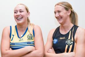 Ash Reynoldson and Jess Allen are ready for the first game of the Riverina League season. Picture by Bernard Humphreys