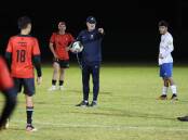 Graham Arnold returns to Wagga for a one-off coaching session with Tolland and Lake Albert at Rawlings Park. Picture by Les Smith