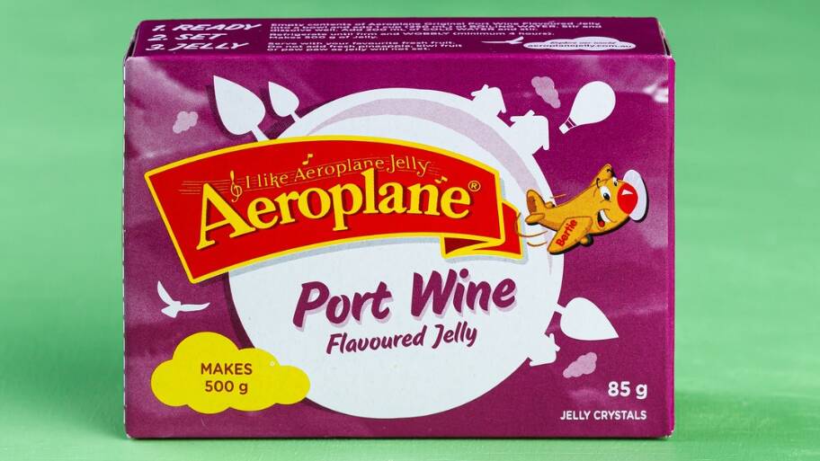 Packet of port wine flavoured Aeroplane Jelly. Picture via Instagram
