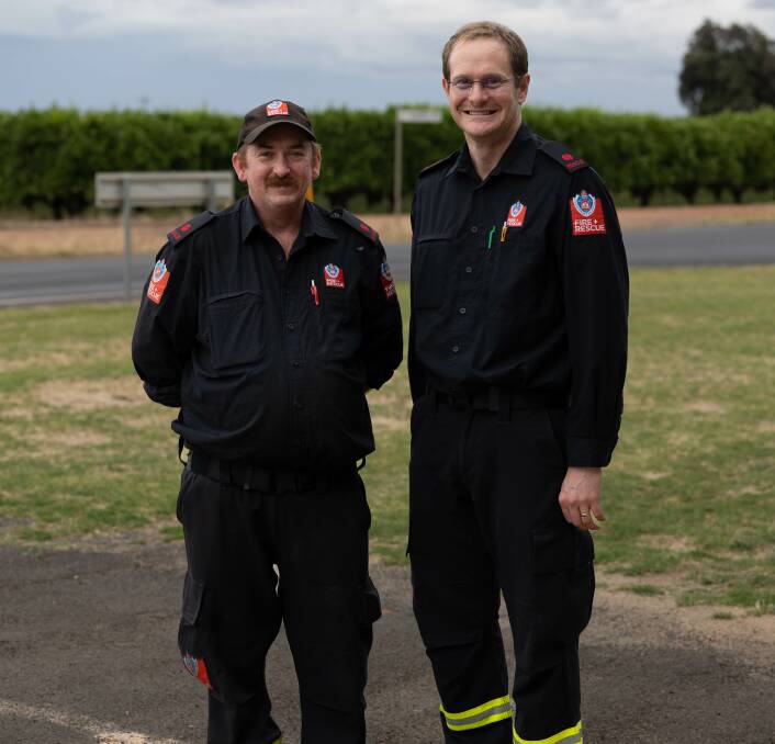 Firefighters James Brown and Gavin Wickenden, who have 40 years of service between them, have been appointed as Deputy Captains of Griffith Fire and Rescue. Picture supplied