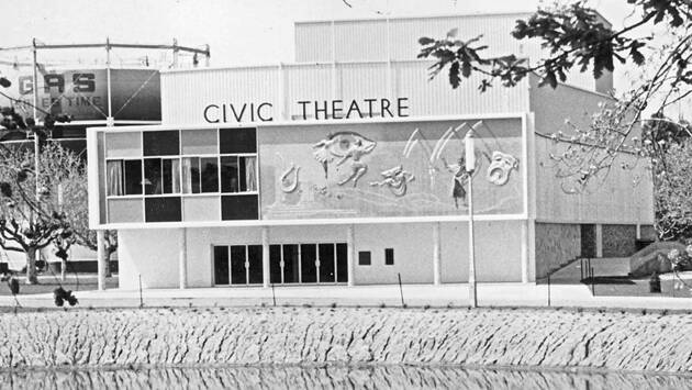 The Wagga Civic Theatre on the Wollundry Lagoon in 1963. Picture supplied