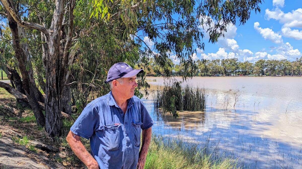 Wagga councillor and boat club commodore Michael Henderson at Lake Albert. Picture by Dan Holmes