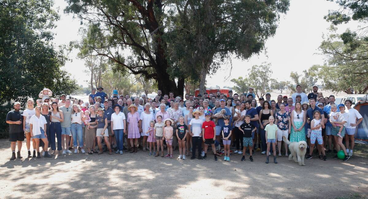 The Gooden family reunion saw 150 people gather over the Easter long weekend at a paddock in Galore. Picture by Tom Dennis