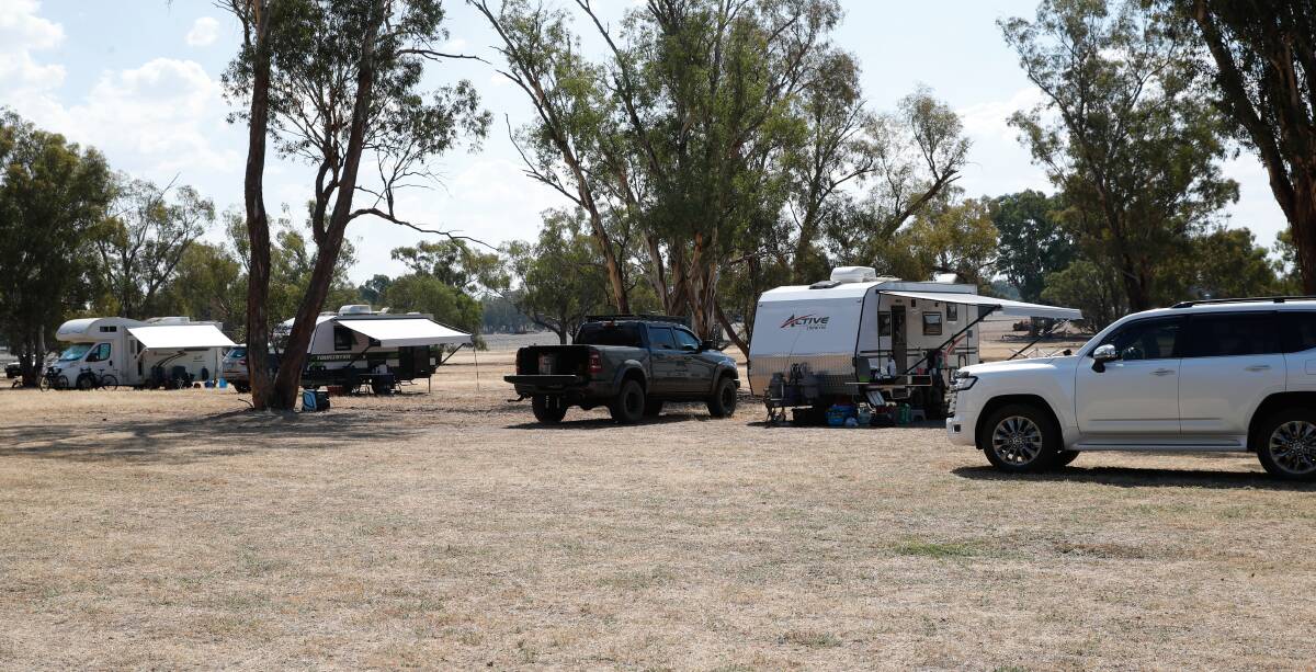 Over 80 people camped at the Gooden family reunion, converting the Galore farm into a caravan park. Picture by Tom Dennis