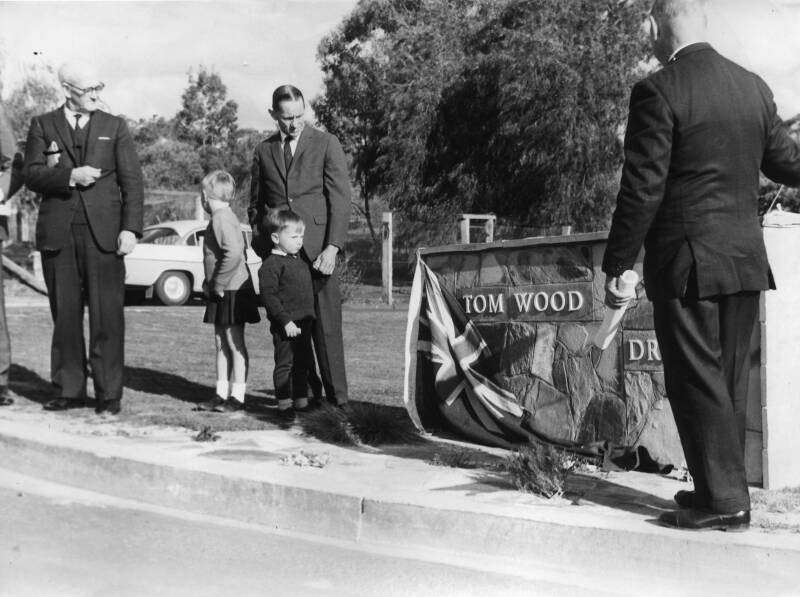 BLOOMING TRIBUTE: Tom Wood Drive at the Botanic Gardens was named after long-serving Wagga City Council Garden Curators, Tom Wood Snr and his son Tom Wood Jnr. They are seen here with the Mayor Ald R J Harris at its opening in 1968. Picture: Lennon Collection CSURA RW1574.575