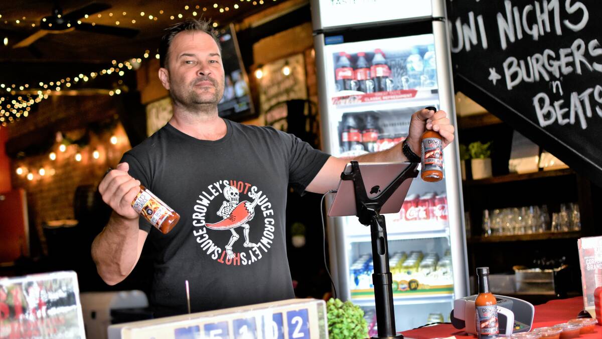 Jason Crowley is the owner of Crowley's Hot Sauce and Cave Restaurant. Picture: Kenji Sato