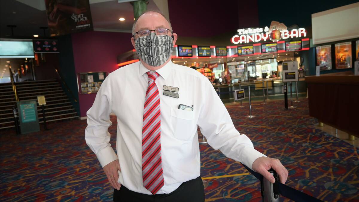 Craig Lucas is enforcing the mask wearing rules at his theatre. Picture: Kenji Sato