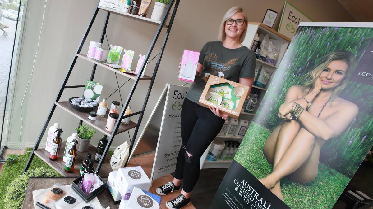 SEASONAL SHAKEUP: Eco Living and Gifts owner Chelsea Martin says she hasn't seen any of the usual pre-Christmas orders. However, she has noticed an uptick in plant hand sanitiser sales. Picture: Les Smith
