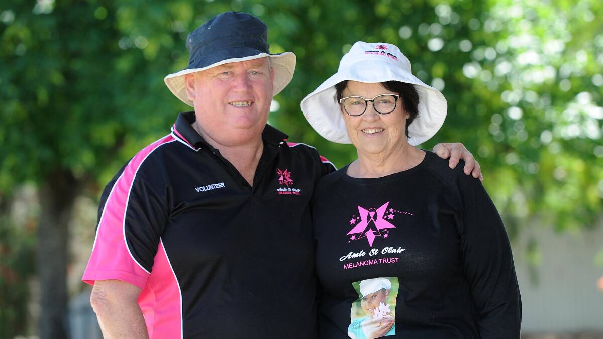 REMEMBRANCE: Peter and Annette St Clair lost their daughter, Amie, to melanoma. They hope to help other sufferers live fuller lives. Picture: Laura Hardwick 