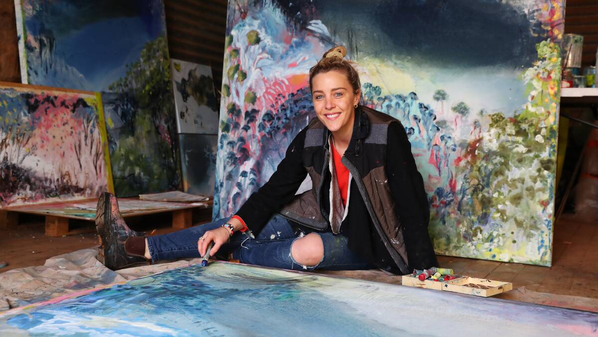 CREATIVE: Julia Roche says she has found a community among Wagga's thriving art scene. Picture: Emma Hillier
