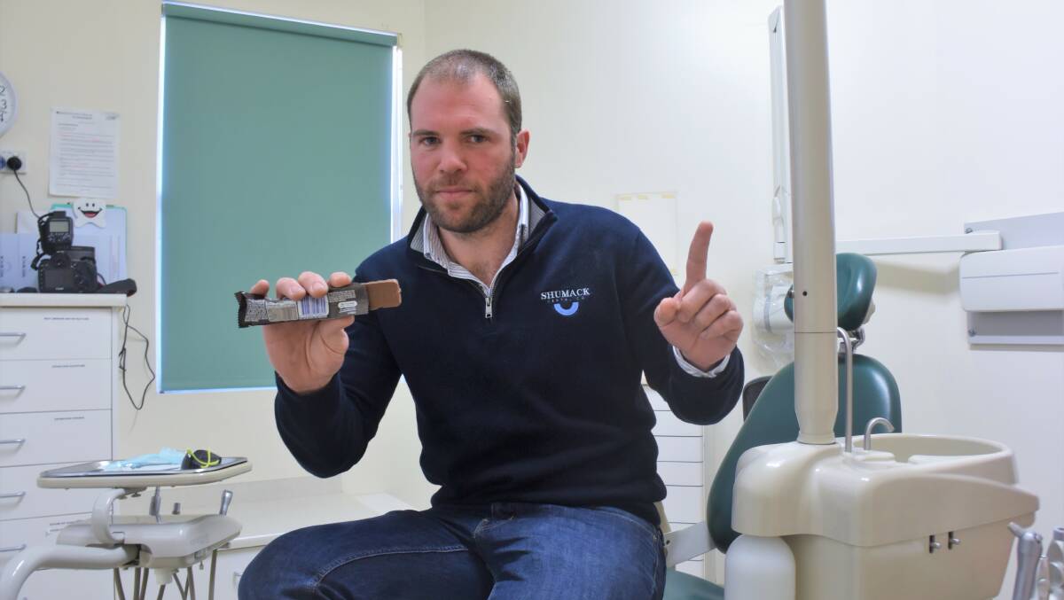 Dentist Tom Shumack is giving a stern warning to Wagga patients to keep the sugar snacking to a minimum. Picture: Kenji Sato