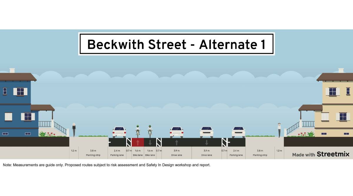 Eric Board has sent in alternative cycle path plans to council. Picture: Contributed