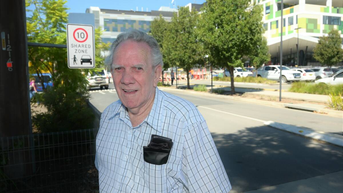 LOST: Ken Larkin spent Friday morning trying to find a disabled parking spot at Wagga Base Hospital. Picture: Kenji Sato