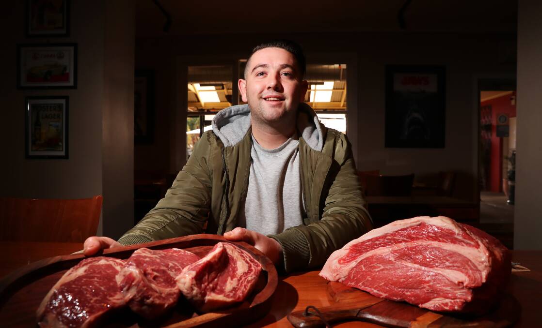 FINE DINING: Sporties Hotel head chef Kane Bligh said Wagga has been getting some of the finest cuts of meat he's seen in his life. Picture: Emma Hillier