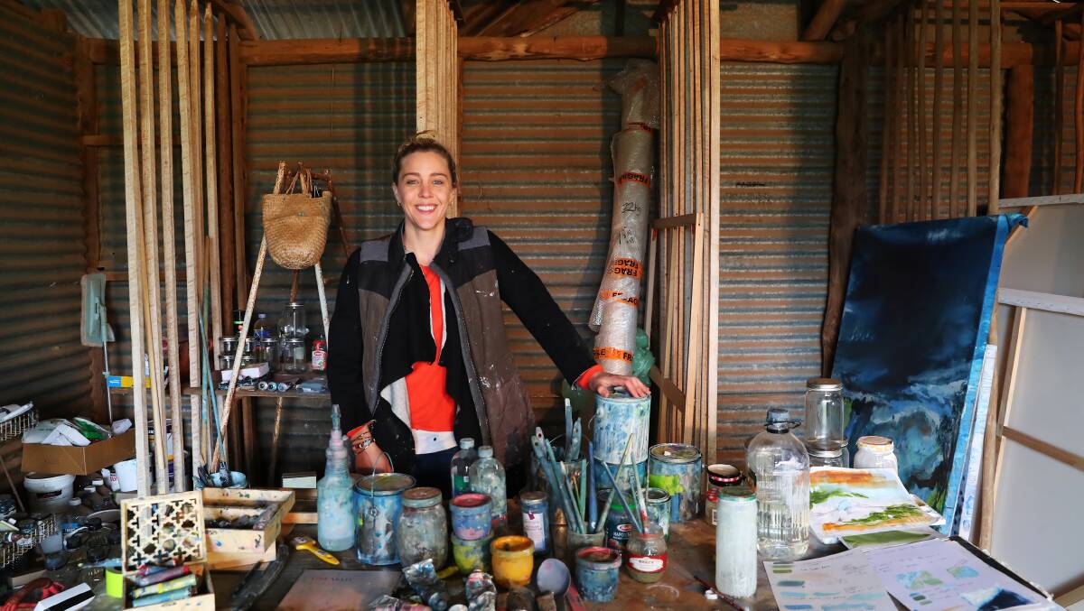 CREATIVE: Julia Roche says she has found a community among Wagga's thriving art scene. Picture: Emma Hillier