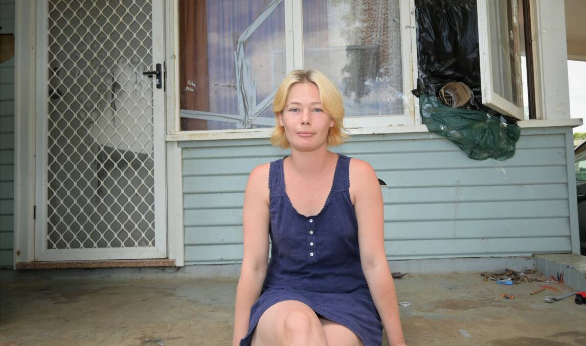 UNBEARABLE: Mother-of-four Cassandra Wood lives in a house that is literally falling apart, making her fear for her family's safety. Picture: Kenji Sato