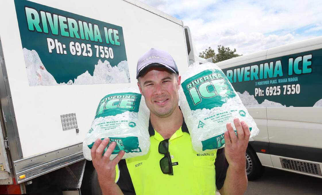 COLD COMFORT: Scott Carson has supplied ice to pubs, clubs, and businesses around Wagga for years. He will soon be passing on the role as Wagga's ice man to a new successor. Picture: Les Smith