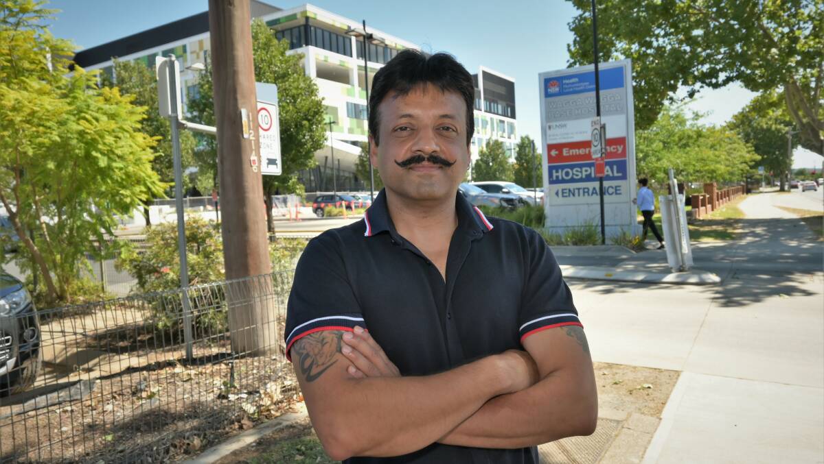 PARKING PAIN: NSW Nurses and Midwives Association Wagga president Amit Gupta says finding a parking spot is a daily battle. Picture: Kenji Sato