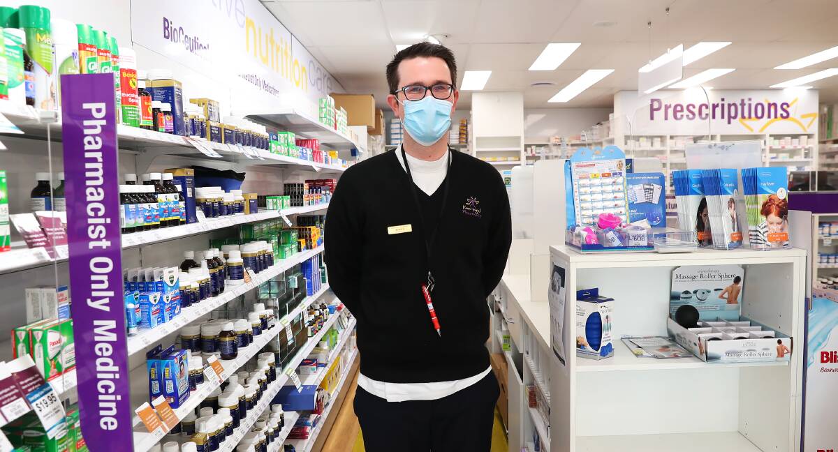 STAYING SAFE: Justin Smith has seen a surge in mask sales, following the NSW government's new recommnedations. Picture: Emma Hillier