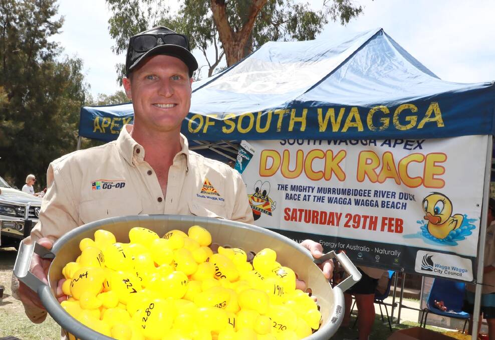 Joshua Paul at last year's duck race. Picture: Les Smith