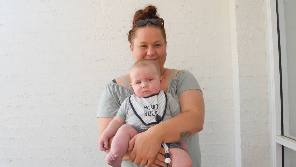 HAPPY MUM: Macy Burn is eternally grateful to the nurses who helped save her baby Lachlan Henderson. Picture: Kenji Sato